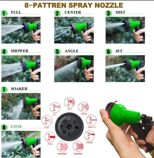 WhatsApp-Image-2024-05-28-at-1.46.05-PM-1-600x617-1_1726836697.jpg Fully extended Magic expandable garden hose with multi-spray gun attached