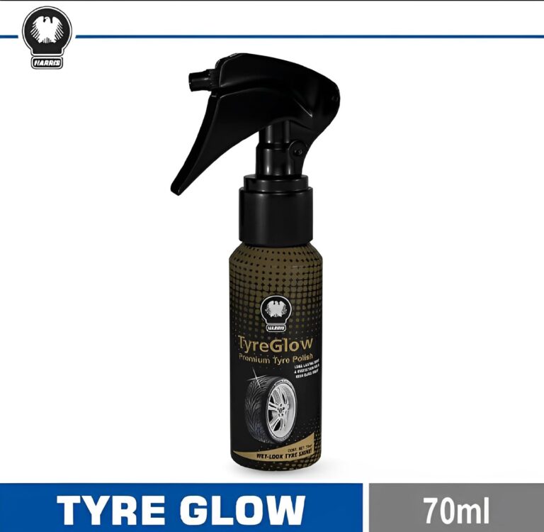 Pack of 12 bottles of Tyre Glow shine spray for car and bike tyres