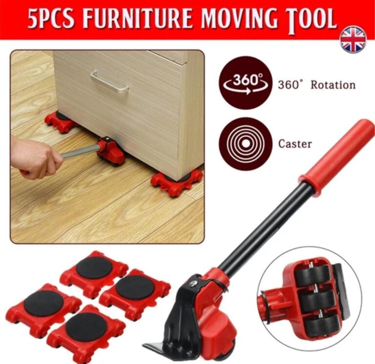5-in-1 heavy furniture mover tool set with lifter and rollers