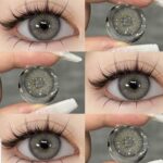 3-tone contact lenses with cleaning solution and travel kit