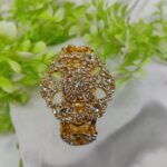 Imported Golden Lace Crystal Bracelet | Royal Ruby Elegance Bracelet | Royal Sapphire Glam Bracelet - Adjustable Bracelet – Best Quality Artificial Bracelet For Girls & Women ( Random Color )