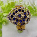 Imported Royal Sapphire Glam Bracelet | Golden Sapphire Elegance Bracelet | Adjustable Bracelet – Best Quality Artificial Bracelet For Girls & Women ( Random Color )