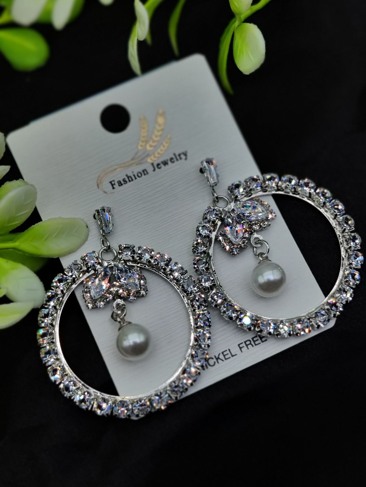 WhatsApp-Image-2025-02-07-at-6.30.18-PM.jpeg Imported Elegant Earrings Starburst Pearl,Designs | Best Quality Earrings For Girls & Women | Luxury Look Earrings ( Silver Color ) - Image 1