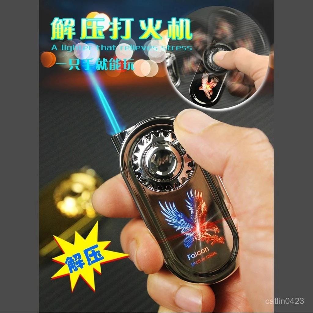 WhatsApp-Image-2025-02-10-at-2.56.59-PM.jpeg 1 Piece Refillable Fancy Spinner Light Lighter | Best Quality Light Lighter | Lighter For Cigarette | Spinner Lighter Metal body (random color) - Image 1
