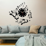 3d Butterfly wall clock | Wooden Wall Clock | Wall Art for Home Decor | Wooden Wall Art