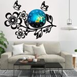3D Wooden Flower Clock With Esthetic Dial Wall Clock | Best Quality Wall Clock For Home Decor | Home Decor Clock 25 inch
