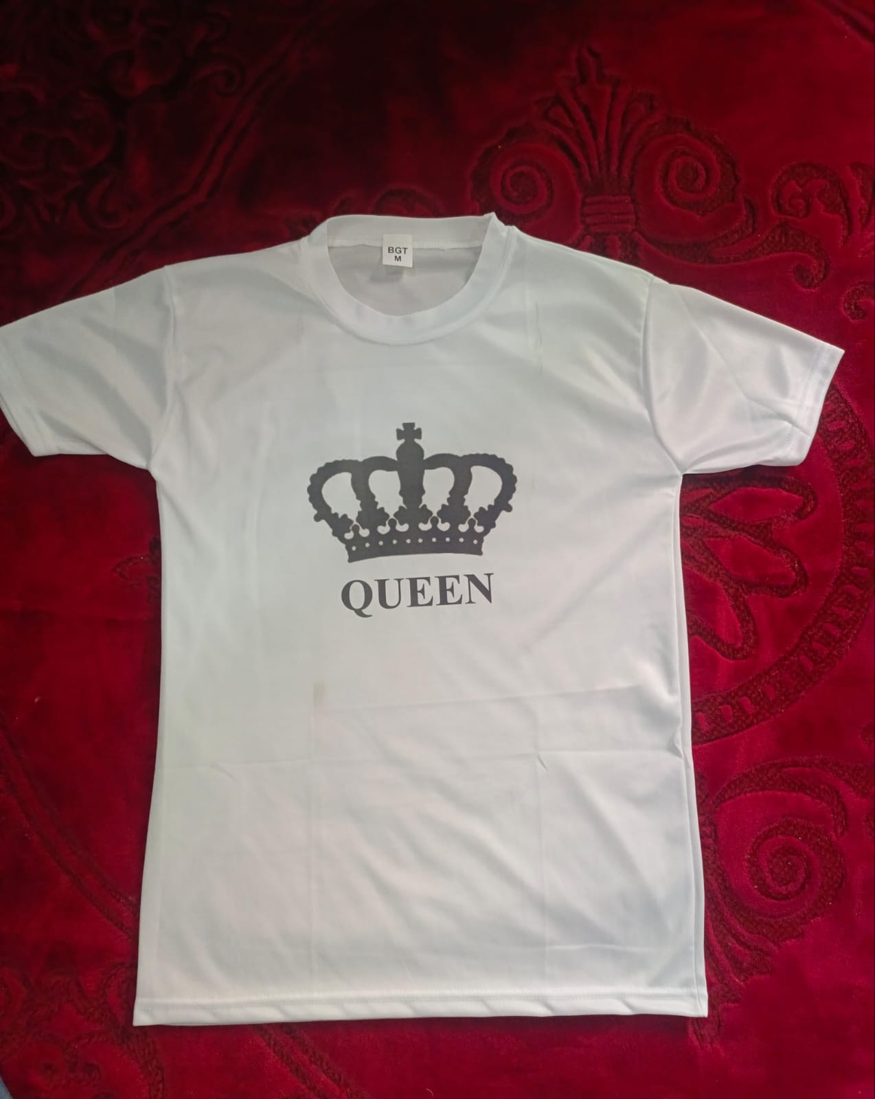 WhatsApp-Image-2025-04-04-at-12.35.37-PM.jpeg King & Queen white t-shirt front view with bold print
