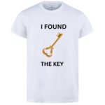 Combo Of My Heart & The Key Style White T-Shirt with Cute Design - Heart & key Design T-Shirts  – Best Quality T-Shirts For Girls | T-Shirt For Women - T-Shirt For Men