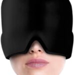 Headache Relief Hat for Migraine Relief, Tension, One Size Fits All Headache Cap with Reusable Ice Gel Pack for Puffy Eyes, Stress Relief ( Random Color )