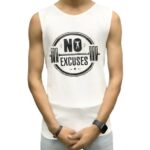 Pack of 3 men’s sleeveless fitness gym sandos front view