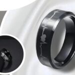 Pack Of 2 Unique heartbeat design charm Ring steenles Steel  band rings For Unisex
