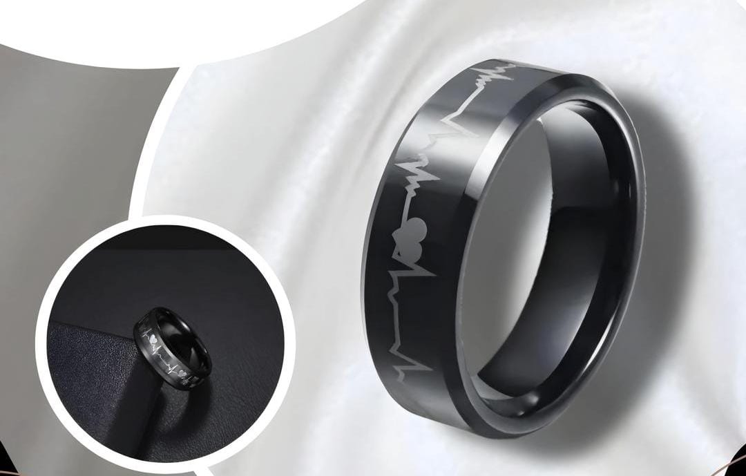 WhatsApp-Image-2025-05-27-at-6.29.21-AM.jpeg Pack Of 2 Unique heartbeat design charm Ring steenles Steel band rings For Unisex - Image 1