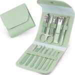 Brandomatic Manicure Kit, 16-in-1, Nail Clippers, Cuticle Scissors, Nail Files, Nail Polish Remover - Random Color