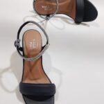 Women’s Black Block Heel Sandals with Sparkling Rhinestone Straps | Elegant Party & Casual Footwear