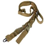 Durable tactical rifle sling shown attached to rifle