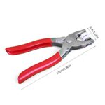 Plier tool with metal snap buttons kit on white background