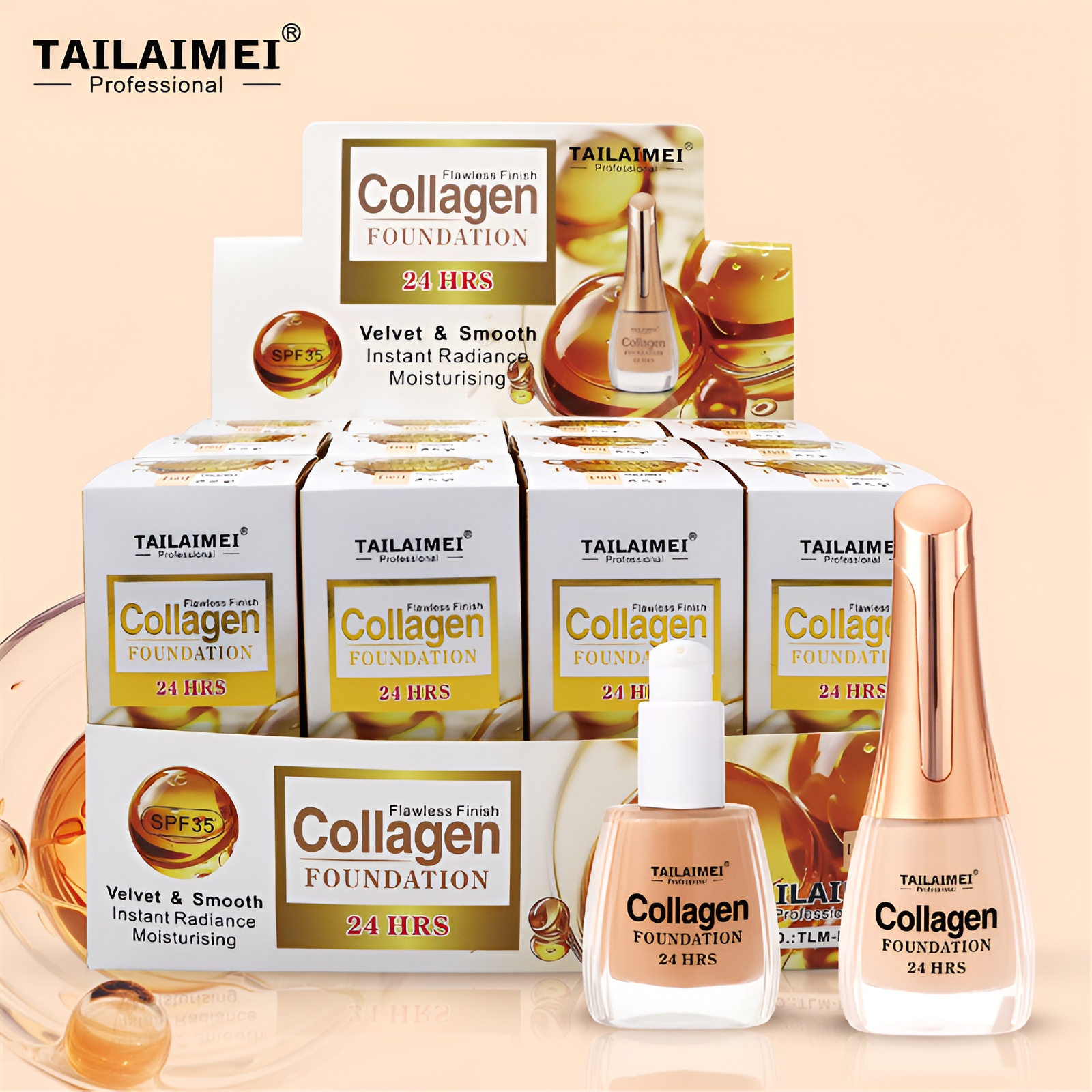 WhatsApp-Image-2025-09-11-at-95152-AM-Picsart-AiImageEnhancer.jpeg 24 Hrs Flawless Finish Collagen Foundation – Long-Lasting Creamy Formula for Smooth, Radiant & Even Skin Tone, 35ml - Image 1