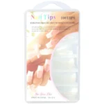 Nail Tips 100 Pcs / Transparent & Natural Color Artificial Nails | Premium Quality Long-Lasting DIY False Nails for Elegant
