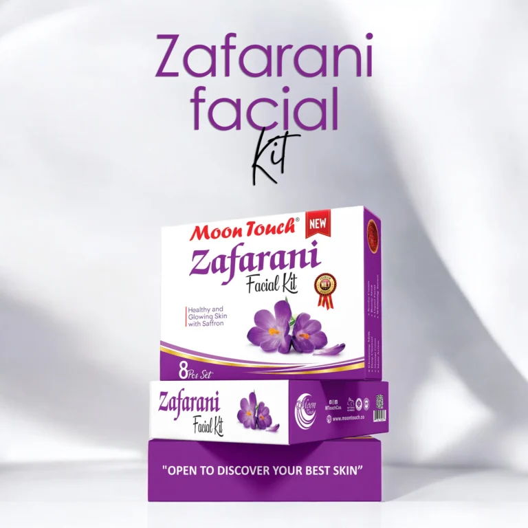 Moon Touch Zafrani facial kit product range display