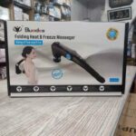 Blueidea foldable fascia gun angled view with massage heads