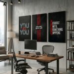 3 Pcs Wooden Sticky Wall Frames – 8x11 Inch Ready Size – Self Adhesive Wall Decor Tiles