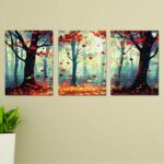Set of three wooden phototile frames with spiritual wall decor designs