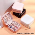 Travel Leather Pocket Jewellery Organizer Box (Mix/Random color)