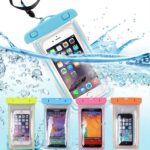Universal waterproof mobile phone pouch with transparent cover