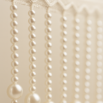 Pearl Latkan Hanging Lace Border for Dupatta & Dress Decoration – 1 Gaz (Approx. 1 Yard)
