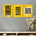 Set of 3 Premium Wall Art Photo Tiles – Modern Home Decor Sets 8x11