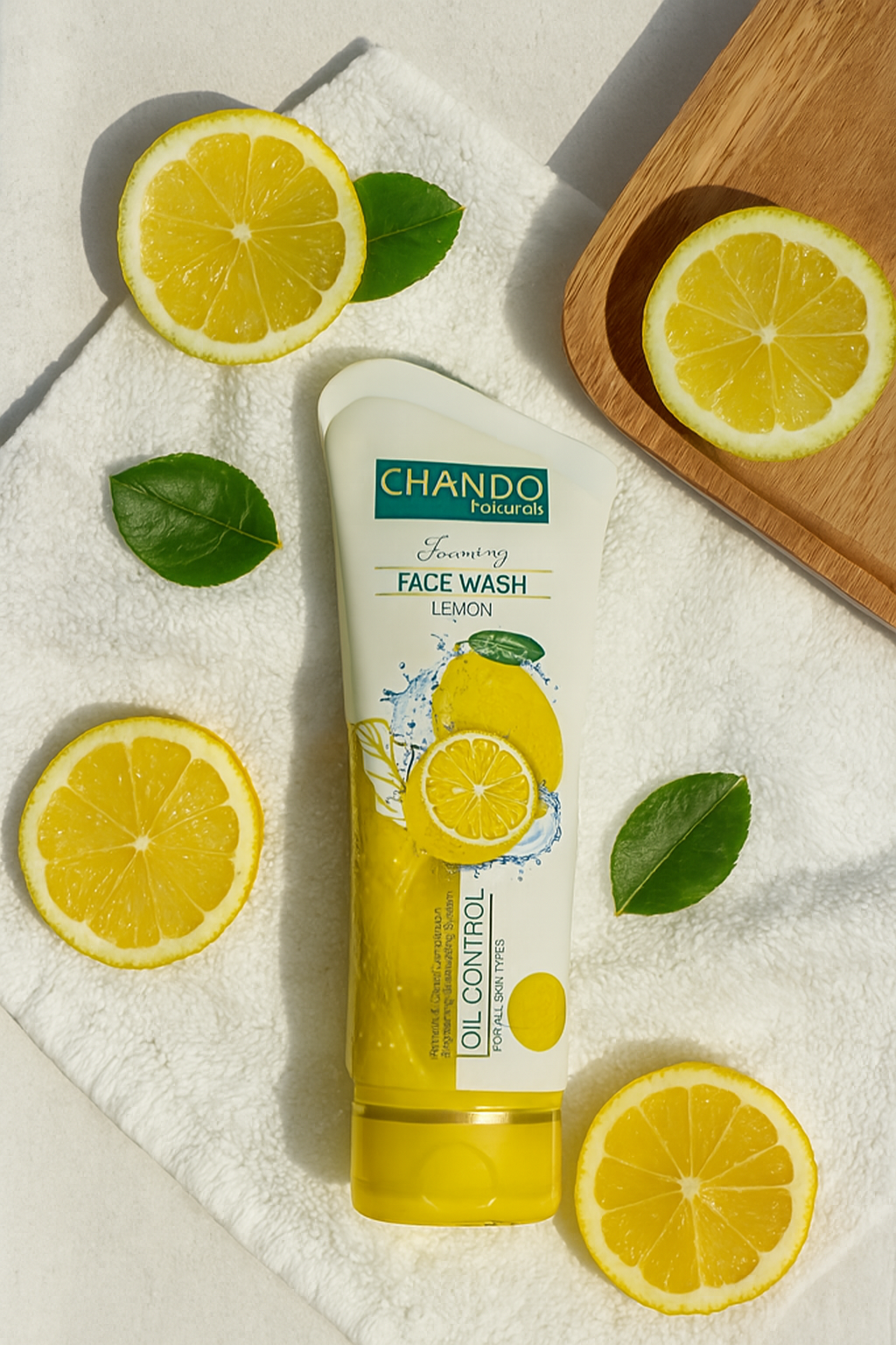 c00556ed77806a368a2bb9992e796b29.png Chando Lemon Foaming Face Wash 100g front packaging