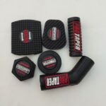 6 Piece Rubber Set for 70cc & CG 125 Motorcycles – Chain Cover, Handle Nut, Kick, Brake & Gear Lever Rubbers – Random Colors