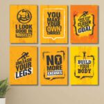Set of 6 Wall Art Wooden Phototile Frames for Wall Decor