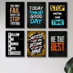 Set of 6 Premium Wall Art Photo Tiles – Modern Home Decor Sets
