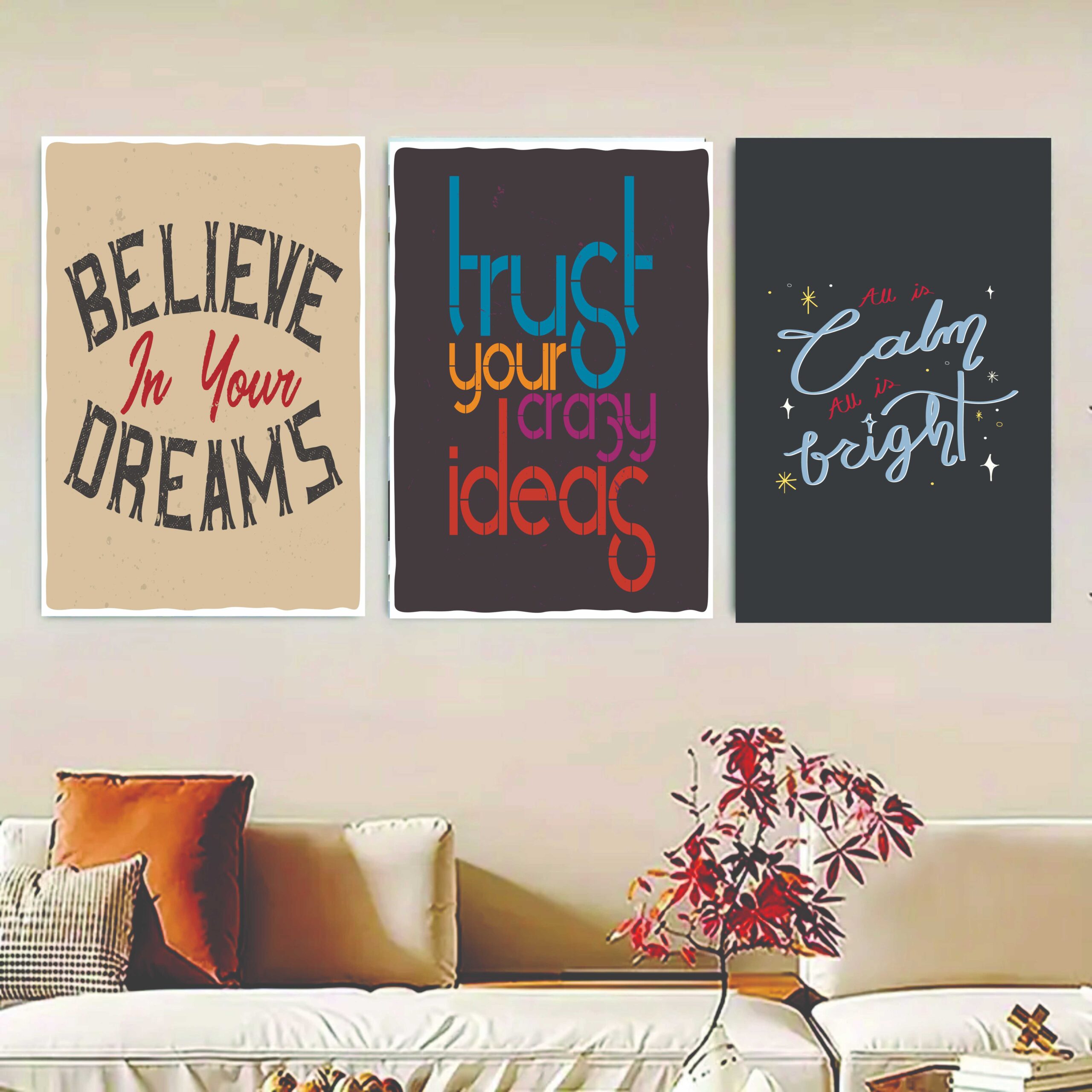c9580f0b4624dfc8f96cdf8a71870038.jpeg Set Of 3, Abstrac Wall Art Photo Canvas Wooden Tile Frame - Image 1