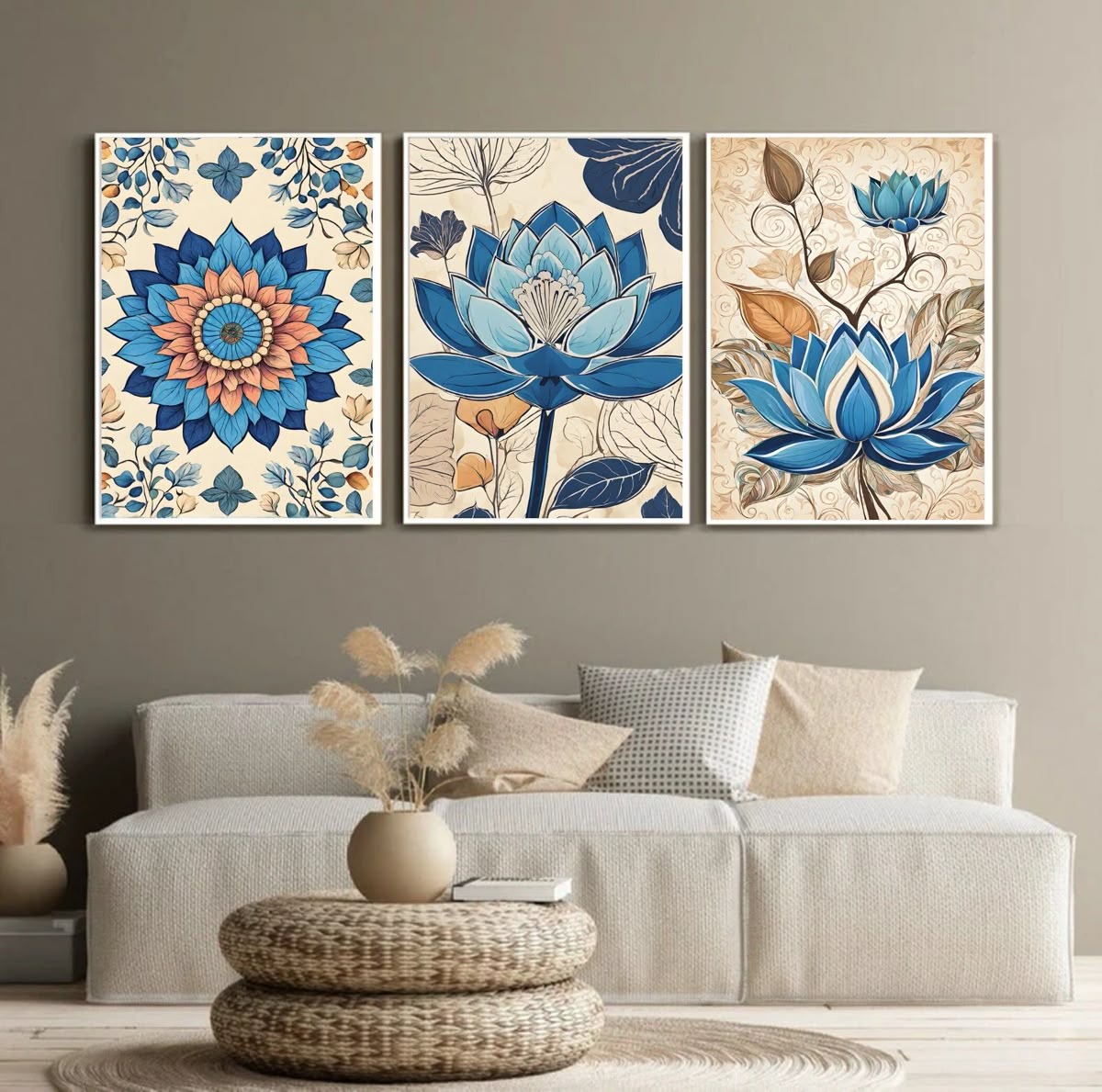 ca8201b17fc12f9d4c27da02b641880c.jpeg 3pcs floral stickytiles frames with stylish flower design for home decor