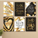 Set of 6 Wooden Photo Tile Wall Art Frames (8×11 Inches) – Premium MDF Spiritual Wall Décor with Easy Stick Back