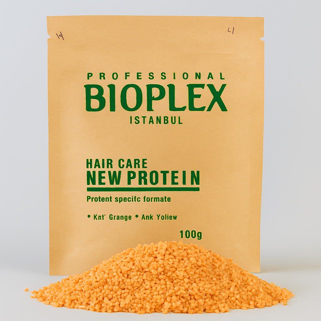 d09e8e3b406c79ac93bd835932693a8e.png Bioplex Hair Protein Treatment bottle with golden protein balls