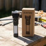 Ultra-Bright LED Tactical Torch Flashlight: High-Powered, Rechargeable Handheld Light with Adjustable Zoom and Multiple Modes (High/Low/Strobe/SOS)
