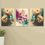 Set of 3 Wall Art Wooden Phototile Frames for Wall Decor