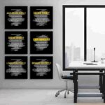 SET OF 6 PRINCIPLES OF PROPHET MUHAMMAD PBUH sticky phototiles frame