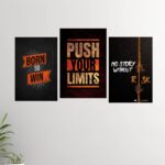 Set of 3 decorative MDF wall frames 8x11 inches with double tape