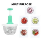 1.5L manual hand push vegetable chopper with transparent container