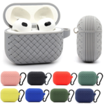 Silicone Breathable Braided Case Cover – Soft TPU Protective Charging Case (Random Color)