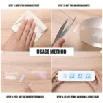 5 meter transparent double-sided nano gel grip tape roll