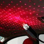 Red LED Galaxy Star Light projecting stars on ceiling