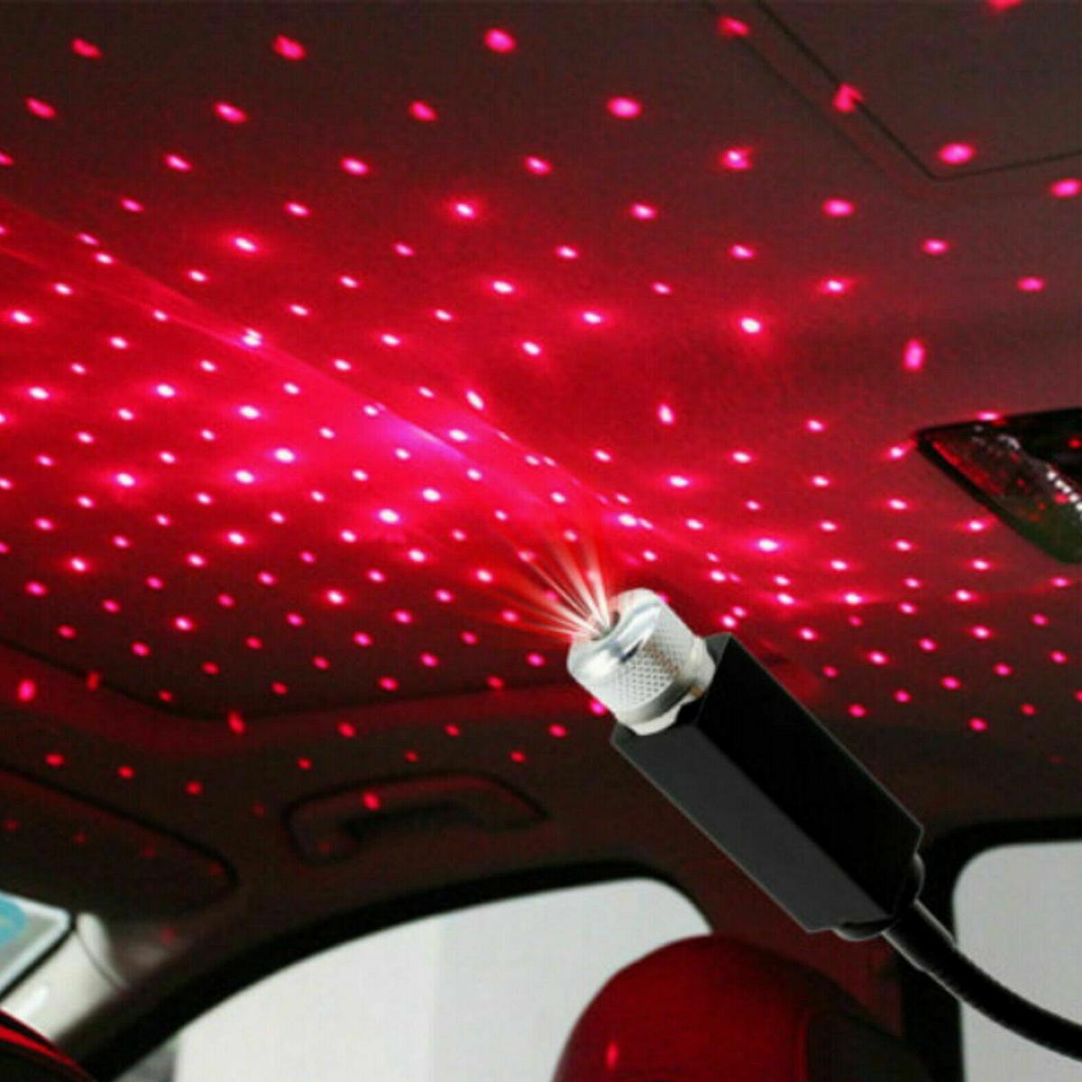 deda198f05b0bbbf43e36bd713997b5b.jpg LED Galaxy Star Light – USB Powered Rotating Starry Sky Laser Night Light For Bedroom Car Roof And Ceiling Decoration – Red Color - Image 1