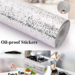 silver foil kitchen waterproof and oil proof sticker roll on stove