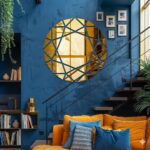 Acrylic Mirror Circle Wall Decorations | Elegant Round Design Stickers & Decals For Home & Office (12x60 Inches With Paper Chart)