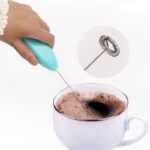 handheld cordless electric coffee beater with stainless steel whisk